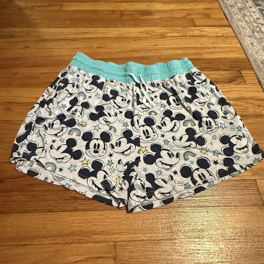 Little Sleepies Grey Mickey Mouse Women's L Bamboo Soft Pajama Shorts